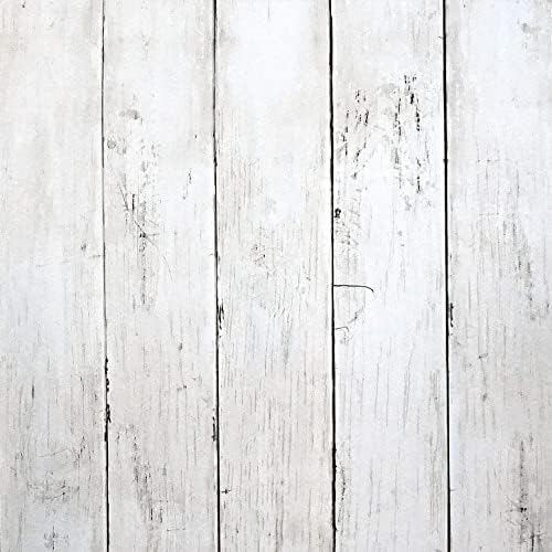 CiCiwind Peel and Stick Wallpaper Wood Contact Paper White Shiplap Wall Paper Peel and Stick Modern Rustic Wood Removable Waterproof Self Adhesive Wallpapers for Cabinets Bedroom Bathroom 78.7"x17