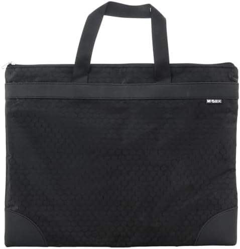 M&amp;G 12x15 in Large Zipper Pouch with Handle, A4 Foldable Lightweight Waterproof Oxford Document Storage Bag, File Organizer for Office Travel Books Papers Filing Folder \u2013 1 Pack (Black)