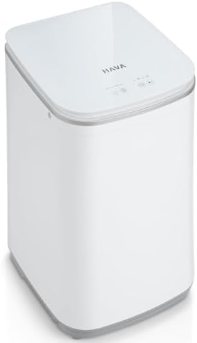 HAVA Portable Washing Machine, Small Washer 0.8 Cu. Ft. Capacity, Fully Automatic with 8 Wash Cycles, Touch Button &amp; LED Display, Space Saving for Apartments, Dorms, and RVs